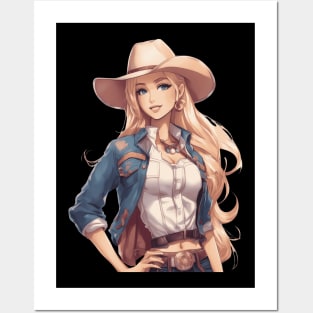 Western Cowgirl Posters and Art